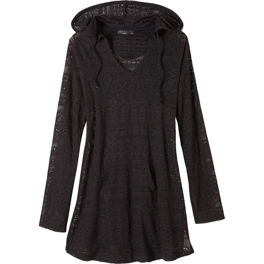 prAna Luiza Tunic Beach Swim Cover Up Black Large